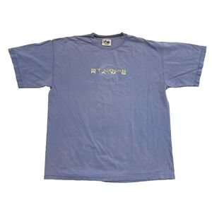 vintage ST LOUIS RAMS shirt mens xl Blue 1990s NFL Helmet Majestic